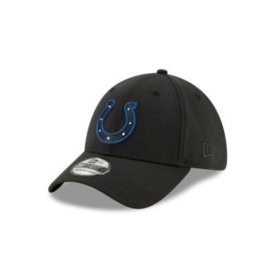 Black Indianapolis Colts Hat - New Era NFL NFL Logo Elements 2.0 39THIRTY Stretch Fit Caps USA7201684